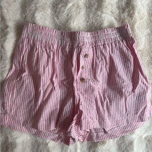 Brandy Melville Pink Striped Boxer Shorts
